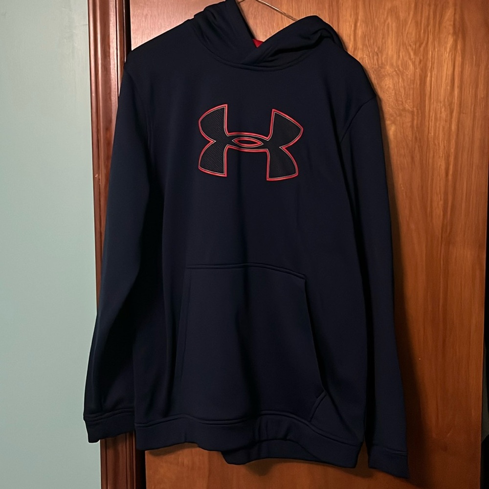 Navy and blue men’s under armor hoodie